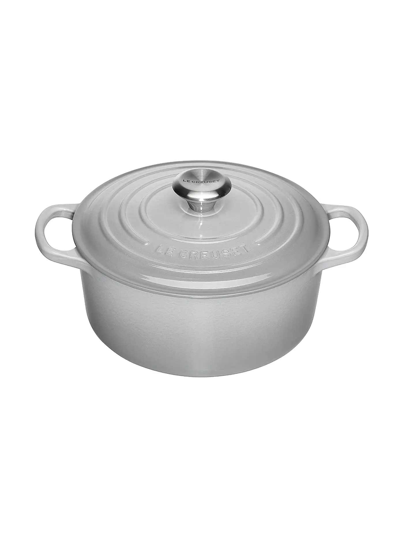 LE CREUSET | Bräter rund "Signature" 24cm/4,2l (Perlgrau) | 